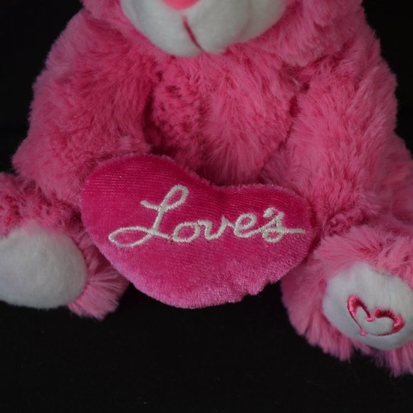 Loves Loveables Small Pink Stuffed Bear - Picture 3 of 7
